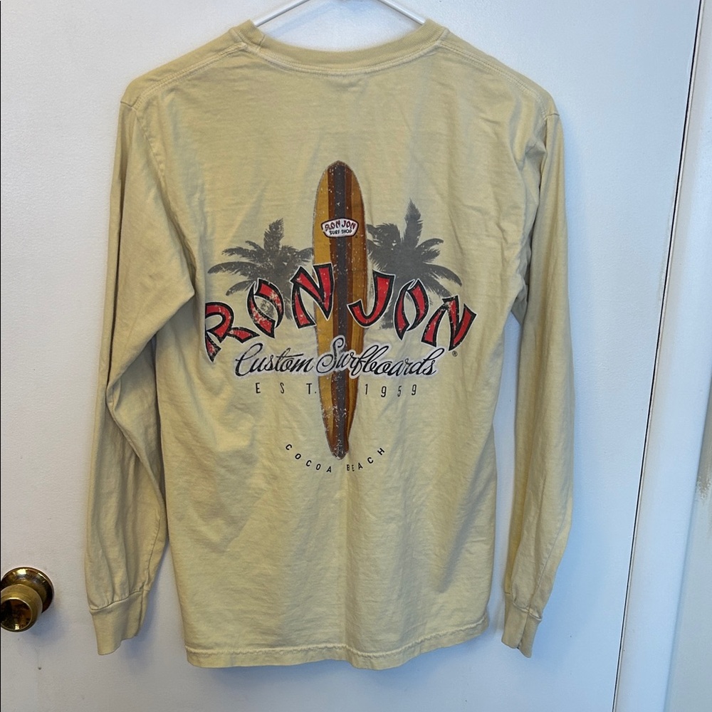 Ron Jon Men's Long Sleeve T-Shirt - Light Yellow Small